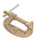 Check Out This Heavy Duty Brass Welding Ground Clamp That Cranks Up To 300 Amps For Serious Gas And Argon Arc Work. Close-up of brass clamp.