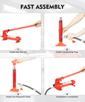 6 Ton Hydraulic Jack Kit With Four Extension Tubes And Auto Overload System For Auto Body Frame Repair Car Frame Structural Tool Set Heavy Duty Portable Power Lift For Pros assembled with handle, hose, and ram