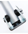 2-piece U-shaped actuator mounting bracket in silver metal with bolt holes, close-up view