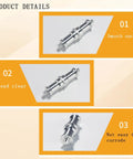 Four Piece Aluminum Pro Grade One Quarter To Three Eighths Inch Threaded Adapter Set with smooth surface and clear threads.
