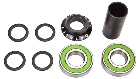 Sealed 19mm Mid Bottom Bracket For Press Fit MID Frames With Chainline Spacers, Easy Install, Includes 6061-T6 Aluminum Dust Spacer And Adjustable Spacer Set For 19mm Cranks