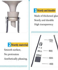 Vacuum Filtration Kit With Glass Filtration Flask And Hand Pump For Chemistry Lab Use features sturdy glass material details