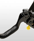 Close-up of Saint M820 Hydraulic Disc Brake lever with reach adjust feature and I Spec B compatibility for powerful stopping.