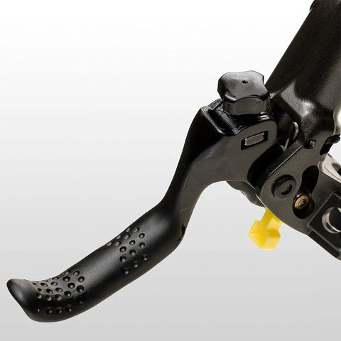 Close-up of Saint M820 Hydraulic Disc Brake lever with reach adjust feature and I Spec B compatibility for powerful stopping.