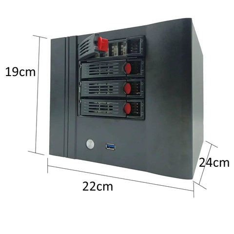 Dope DIY NAS Case With Four Bay And Two Internal Bays For Mini ITX Build For Home Setups Hot Swap Backplane Front USB 3.0