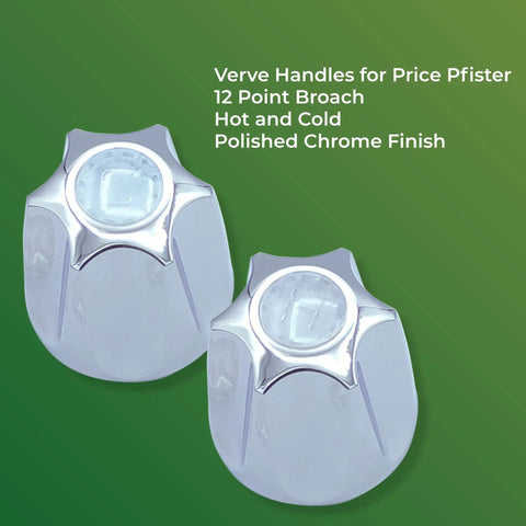 Complete Shower Repair Kit For Hot And Cold Water, Verve Handles, Polished Chrome Finish, DIY Install