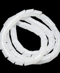 White Spiral Cable Wrap 1 Inch Diameter 6.56ft Length Durable Flexible Cable Protector Sleeve for TV PC Computer and Electronics Wiring