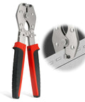 Locking Punch Notcher For Sheet Metal With Three Eighths Inch Wide Throat Gutter Crimping Tool-built tough for HVAC and siding