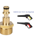 Brass Hose Diverter Repair Kit With Quick Connect Adapter For Lavor High Pressure Washer Garden Hose Fix M22 Female To Fast Link Connector Tool, brass