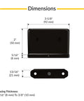 Oil Rubbed Bronze Glass Door Pivot Hinge, Top Or Bottom Mount, Brass Construction, Fits Five Sixteenths To Three Eighths Inch Glass