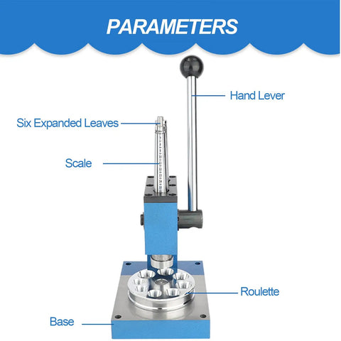 Professional Grade Ring Stretcher And 4 Point Spline Mandrel Tool, Zero Sweat Jewelry Sizing Kit, fits 17 to 27mm band adjuster with hand lever.