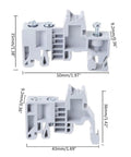 Ten Pack Din Terminal Blocks End Stop Bracket For EUK And EUK2 C Type G5AB Compatible Durable Electrical Wiring Block Kit