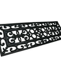 Decorative 6 Piece Regal Stair Treads Rubber Step Mats For Indoor Use, Non Slip, 9.75x29.75 Inches, Black, Easy Clean, Durable