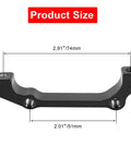 Post Mount Disc Brake Caliper Adapter Kit for Front 180mm and Rear 160mm Rotors Pro Grade Aluminum Alloy with product size dimensions