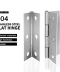 10-pack Amazon flat door hinges, 304 stainless steel, 2.15 x 1.3 in for furniture
