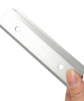 Close-up of aluminum rail from Beefed Up Solar Panel Mounting Kit With Mid And End Clamps And Rails For Roof Installations Secure Framed PV Modules On Rooftops Wind Resistant Clamp System For Easy Durable Roof Mount