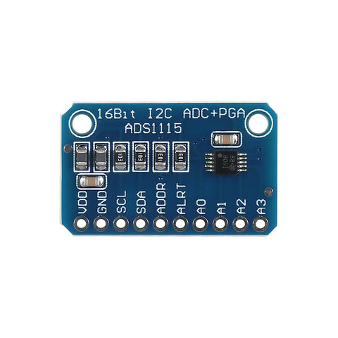 Close-up of a 3 Pack ADS1115 16 Bit 4 Channel I2C Analog To Digital Converter Module With Programmable Gain Amplifier for Arduino and Raspberry Pi.