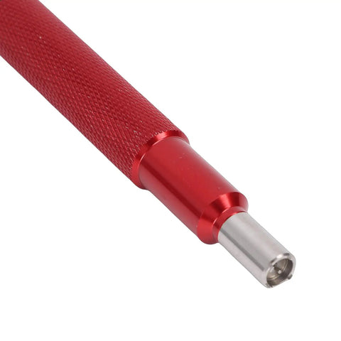 Watch Bearing Opener and Movement Tool for 1120/2500 Movements with red ergonomic alloy steel handle close-up