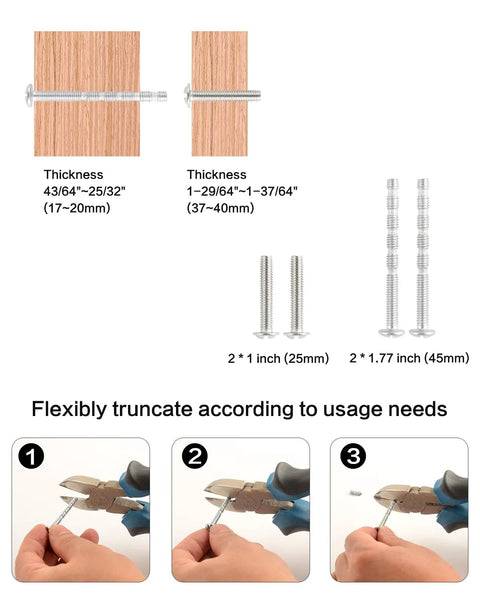 Diagram showing adjustable screws for Five Pack Matte Black Modern Cabinet Pulls 3.75 Inch Hole Center 96mm