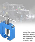 Blue mini gear puller for RC pinion bearings; aluminum alloy body with stainless steel screw.