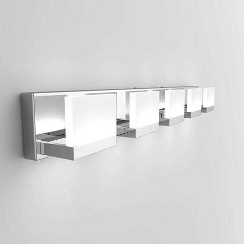 Five Light Modern Chrome Vanity Light For Bathroom Wall Mount Up And Down LED Fixtures Over Mirror White Daylight 6000K