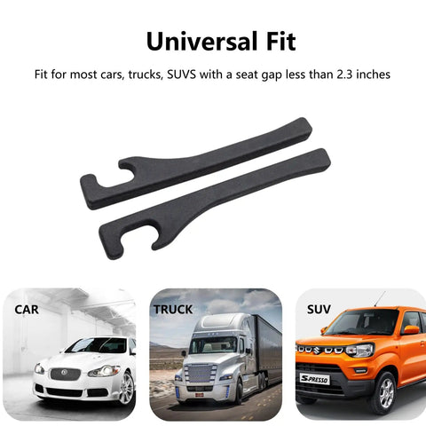 Universal Pu Leather Car Seat Gap Filler 2 Pack Console Crevice Blocker compatible with cars, trucks, SUVs under 2.3 inches.
