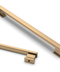 10 Pack 9 Inch Champagne Bronze Cabinet Handles Brushed Brass Kitchen Cabinet Pulls For Cupboards And Drawers 228mm Hole Centers Durable Hardware