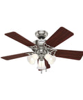 Southern Breeze 42 Inch Brushed Nickel Ceiling Fan With LED Light Kit And Pull Chain Modern Chill Vibe for living room or bedroom.