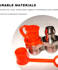 Grease Fitting Cap Kit For Cars Trucks And Motorcycles 150 PC M6 M8 M10 Zerk Cap With Retaining Ring Dust Covers, orange caps