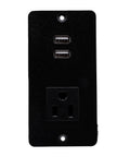 Absolute Game Changer Flush Mount Power Outlet With Dual Usb Charging And A Rock Solid Fireproof Shell designed for everyday home upgrades, black finish.