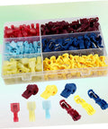 Solid 200 Pc Heat Shrink Wire Crimp Connectors Weather Pack Terminals With Insulated Speaker Box And Auto Wire Tap Kit For Heavy Duty Electrical Work That Is Totally Reliable. assorted color crimp connectors in a plastic organizer