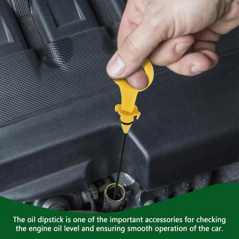 Engine Oil Dipstick Replacement For Audi 2.0T A3 A4 A5 Q3 Q5 Yellow Handle Heat-Resistant Aluminum Alloy in use
