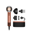 Nural Smart Hair Dryer with No Heat Damage, 5 attachments including diffuser, styling concentrator, and case.