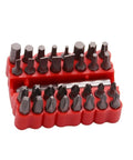 Top Notch 33 Piece Screwdriver Bit Set With Magnetic Extension Holder And Quick Release Driver Tools Made From Tough Chrome Vanadium Steel To Handle Tamper Star Torx Hex Socket Jobs For Serious Home Repairs And DIY Projects Without Losing Any Grit Or, red 33-piece bit set