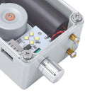 Hand Crank Generator With Adjustable Cob Led Light Portable Usb Charger For Emergency Prep showing internal components and mechanics.