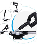 Heavy Duty Heat Press Handle Fixture With Quick Beefy Clamping, Carbon Steel Replacement For Thermal Transfer And Sublimation, Universal Fit With Clamping Force Up To 386 kg, 42mm Stroke, Easy Install, black handle clamp