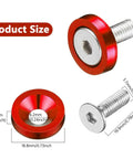 20 Piece Billet Aluminum Fender Washers Kit For Universal Engine Bay Dress Up, Durable Aluminum Alloy Bumper Washers With Included Bolts For Auto Customization, Sleek Lightweight And Rust Resistant Fastener Set. red anodized aluminum fender washer with bolt, 18.8mm