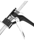 Solid Grip Handheld Leveling Jack Pair Multi Purpose Tile Lifter And Cabinet Adjuster showcasing compact steel frame with scale gauge.