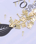 Mini Brass Cabinet Hinges For 1 To 12 Dollhouse Furniture With 48 Screws, 12 Pcs Durable DIY Closet Hinges, Small Hinges Open To 10 By 8 Mm