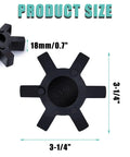Flexible L110 NBR Rubber Spider Insert For L Jaw Couplings Four Pack Solid Spider Center Inserts Cushions Shock And Vibration In Industrial Machinery Systems Built Tough, 3-1/4 in