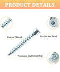 Heavy Duty M5x50 Hex Socket Countersunk Self Tapping Cabinet Screws Set For Woodworking And Furniture DIY, product details
