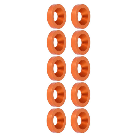 10 bold orange washers from 30Pcs M6x1 Aluminum Alloy Bumper Mudguard Screws Set Bold Orange Universal Car And Motorcycle Dress Up Bolts