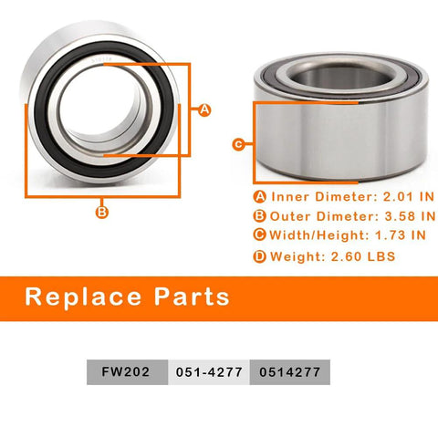 Front Wheel Bearing Assembly 510118 DropIn Replacement For Honda Accord 2013 To 2020 And Acura RLX 2016 2017 TLX Sport Hybrid SHAWD 2015 2019