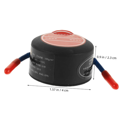Low Key No Stress Automatic Aerosol Fire Extinguisher 2 Pack With Heavy Duty Back Adhesive Auto Extinguishing Patch For Engine Bay Vehicle Fire Suppression And Garage Safety Gear, compact design with red and blue nozzles.