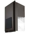Outdoor LED Wall Pack Light With Dusk To Dawn Photocell, 5000K Daylight, 120-277V, bronze finish, side view