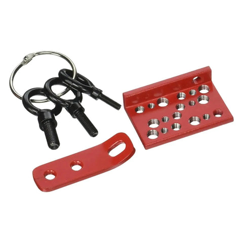 Pro Grade Car Body Repair Pull Handle Kit with 3 Inch Metal Offset Hinge Plate and Backing Plate, Metric Eye Bolts 6mm 8mm 10mm