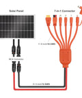 Diagram of 7in1 Solar Panel Connector Kit MC4 To DC 6.5x3.0mm 5.5x2.1mm 3.5x1.35mm DC8.0x2.0mm Anderson And XT60 Adapters