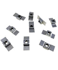 10 Pack 3/8-16 Floating Cage Nuts Self Aligning Weld Fasteners Built For Misaligned Holes showing low carbon steel design