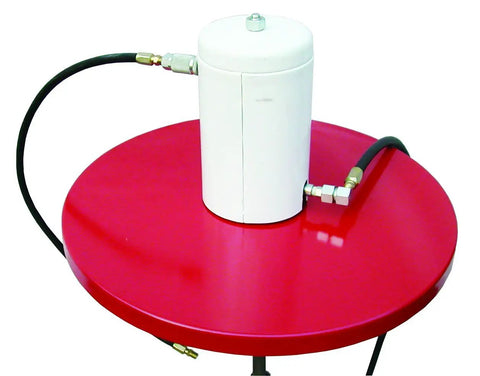 Pump Assembly With Drum Cover For 400 Lb 55 Gallon Drums, 50 To 1 Double Acting High Pressure Unit Delivers 80 Cu In Per Min At 100 PSI