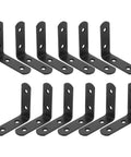 Heavy Duty Stainless Steel Corner Braces 12 Pack L Shaped Right Angle Metal Brackets For Shelves And Furniture Cabinets